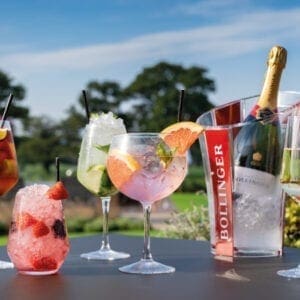 A range of cocktails and champagne at Carden Park