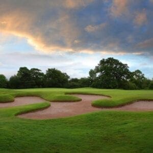 A golf course bunker at Carden park