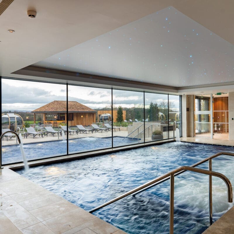 The indoor pool at Carden park spa