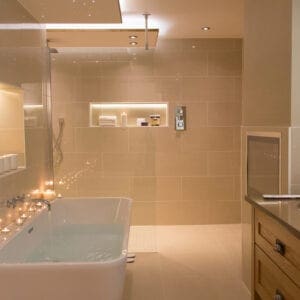 A bathroom from the Carden Park Suite