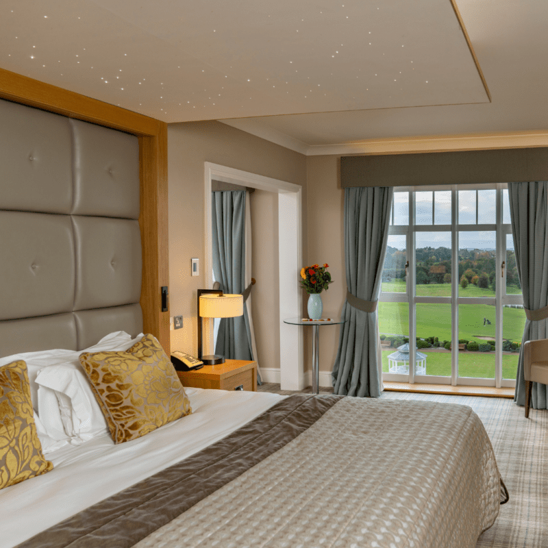 Carden park hotel room with garden views