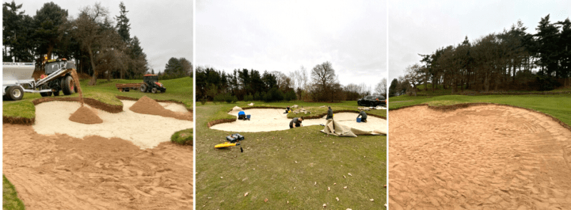 Golf bunker renovation project